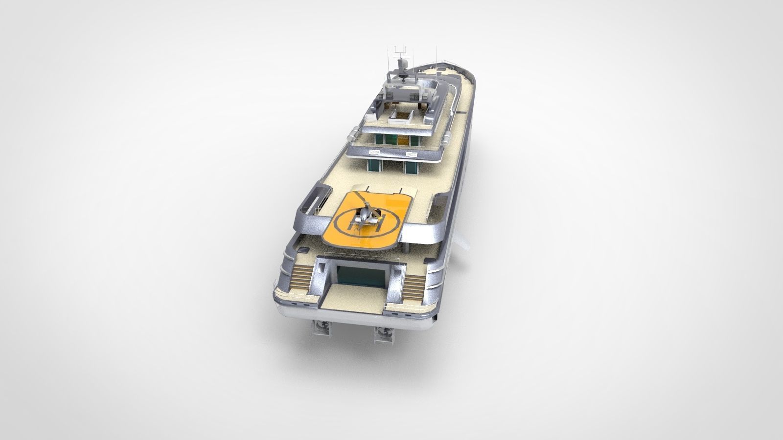 Oceanco super yacht grey 3D model_6