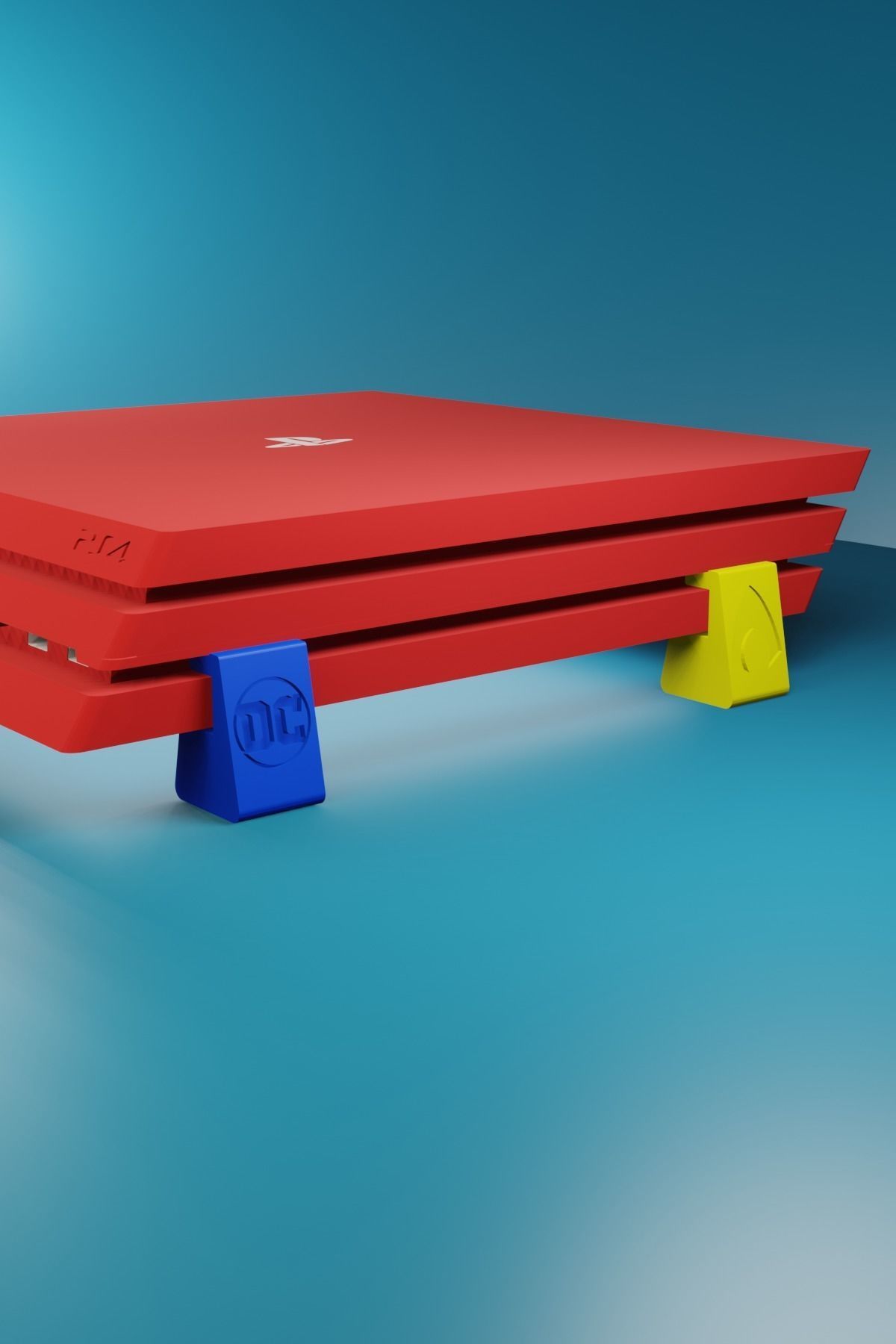 40 CONSOLE STANDS PS4 SLIM OR FAT MARVEL DC COMICS 3D model_2