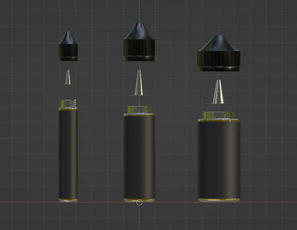 Bottle 30 60 100 ml 3D model