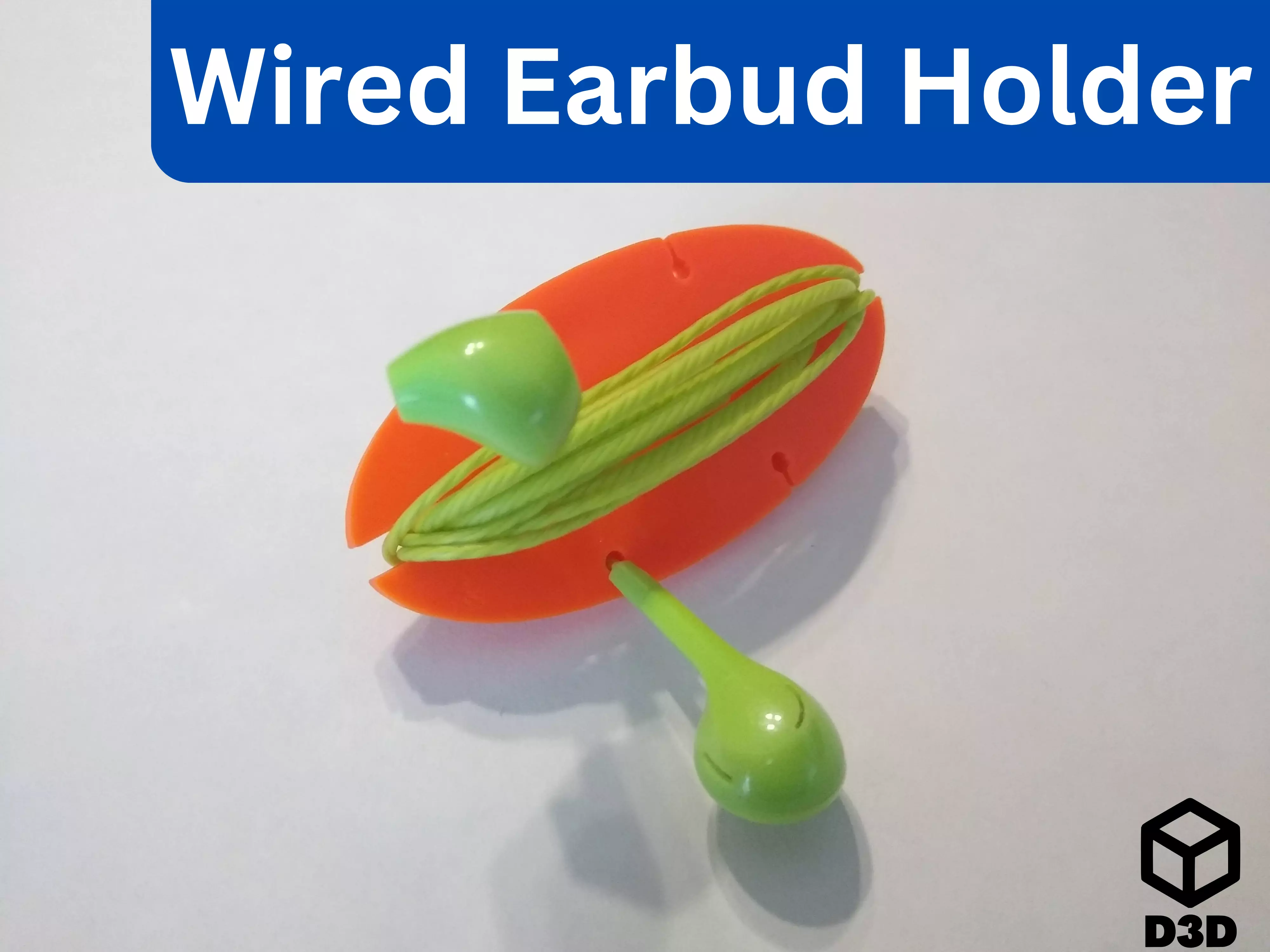 Wired Earbud Holder Free 3D print model_0