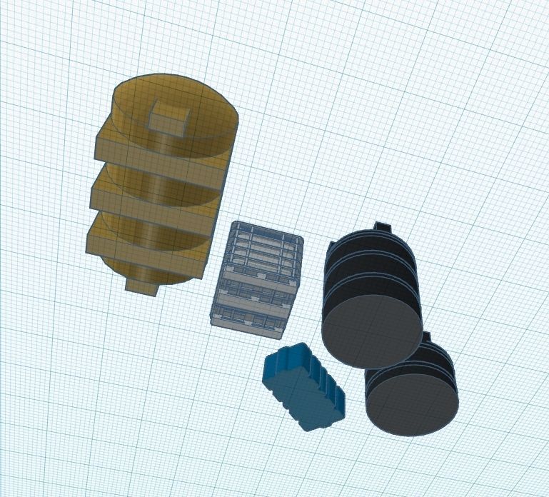 Water tank pack H0 scale 1-87 3D print model_4