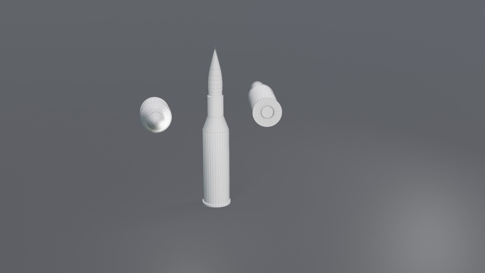 bullet cartridge  Low-poly 3D model_3