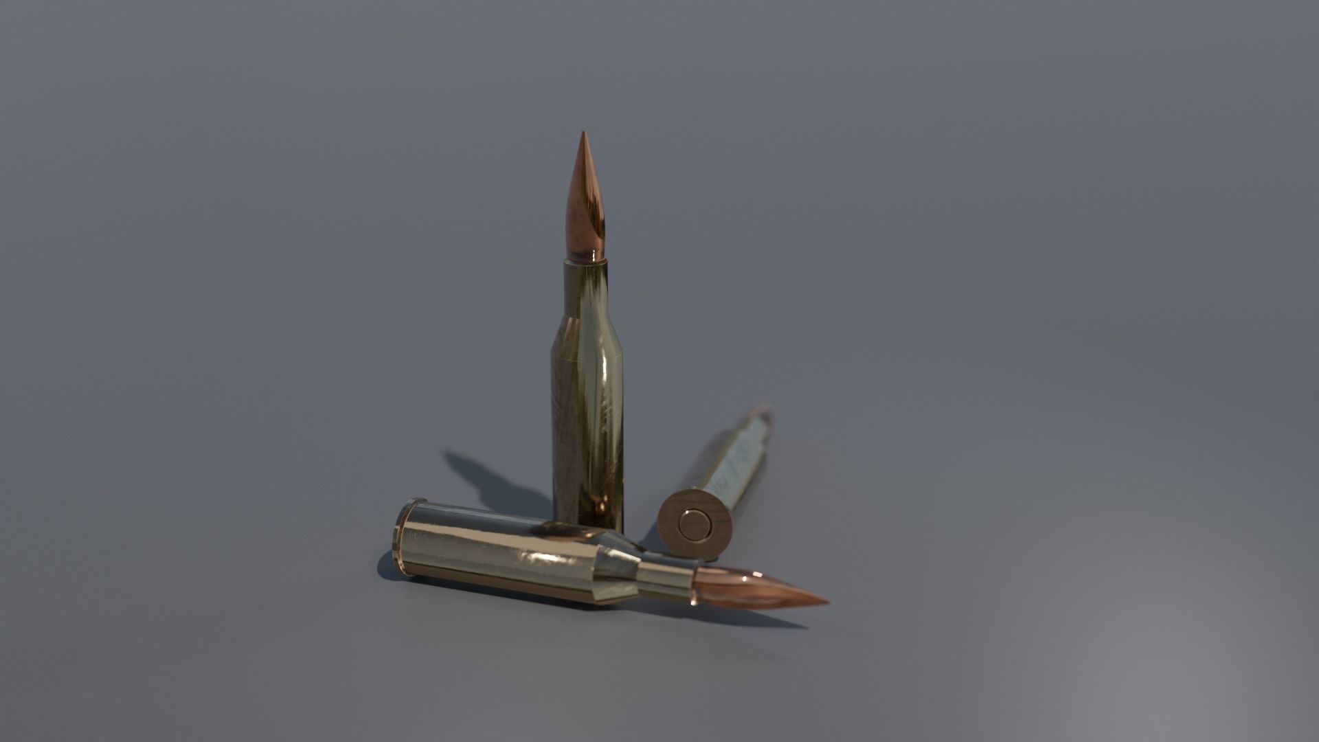 bullet cartridge  Low-poly 3D model_1