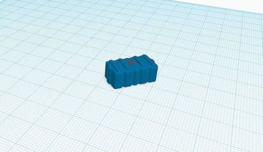 Blue water storage h0 scale 1-87 3D print model_0