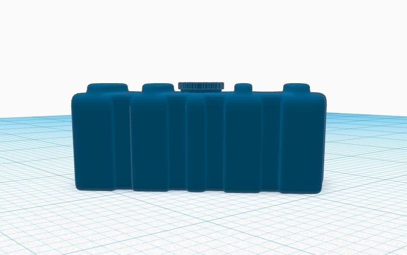 Blue water storage h0 scale 1-87 3D print model_4