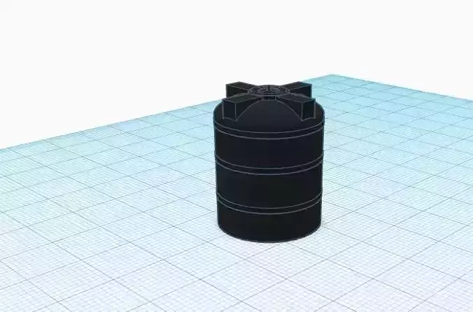 Black water storage 1000L  h0 scale 1-87 3D print model