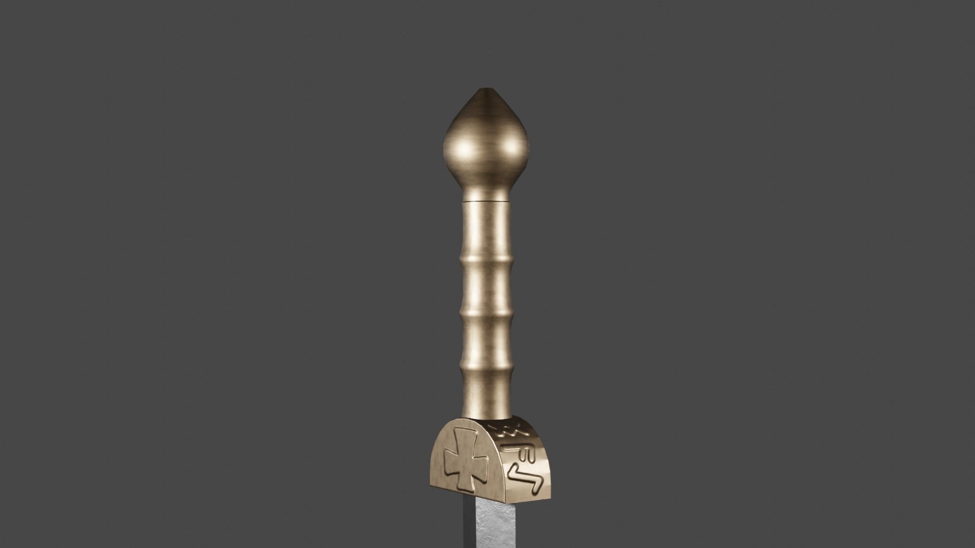 Gladius sword Low-poly 3D model_9