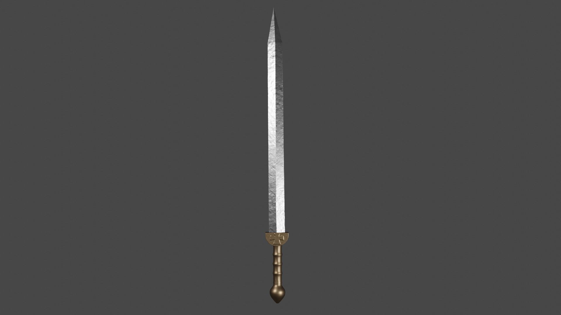Gladius sword Low-poly 3D model_3