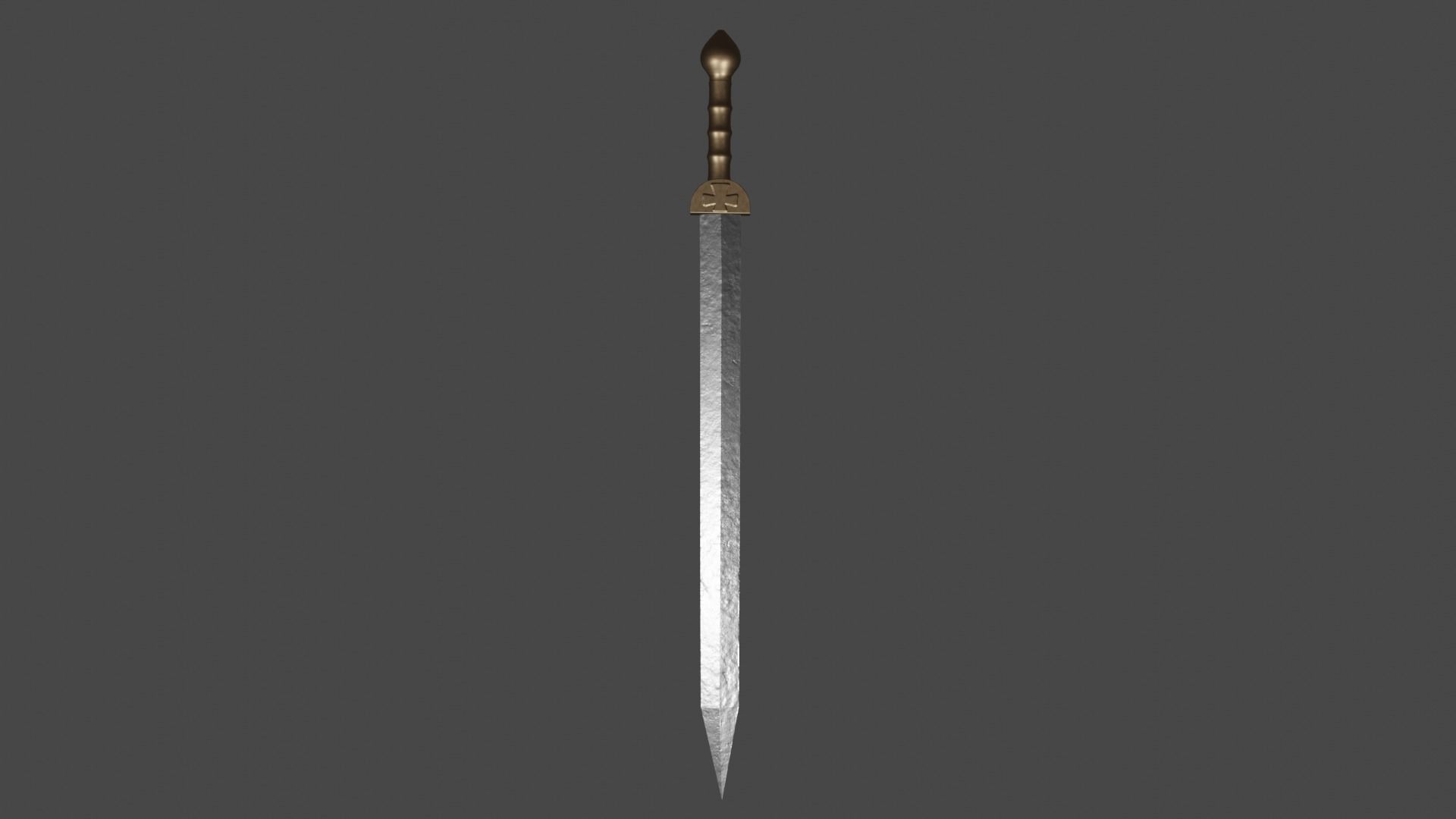 Gladius sword Low-poly 3D model_2