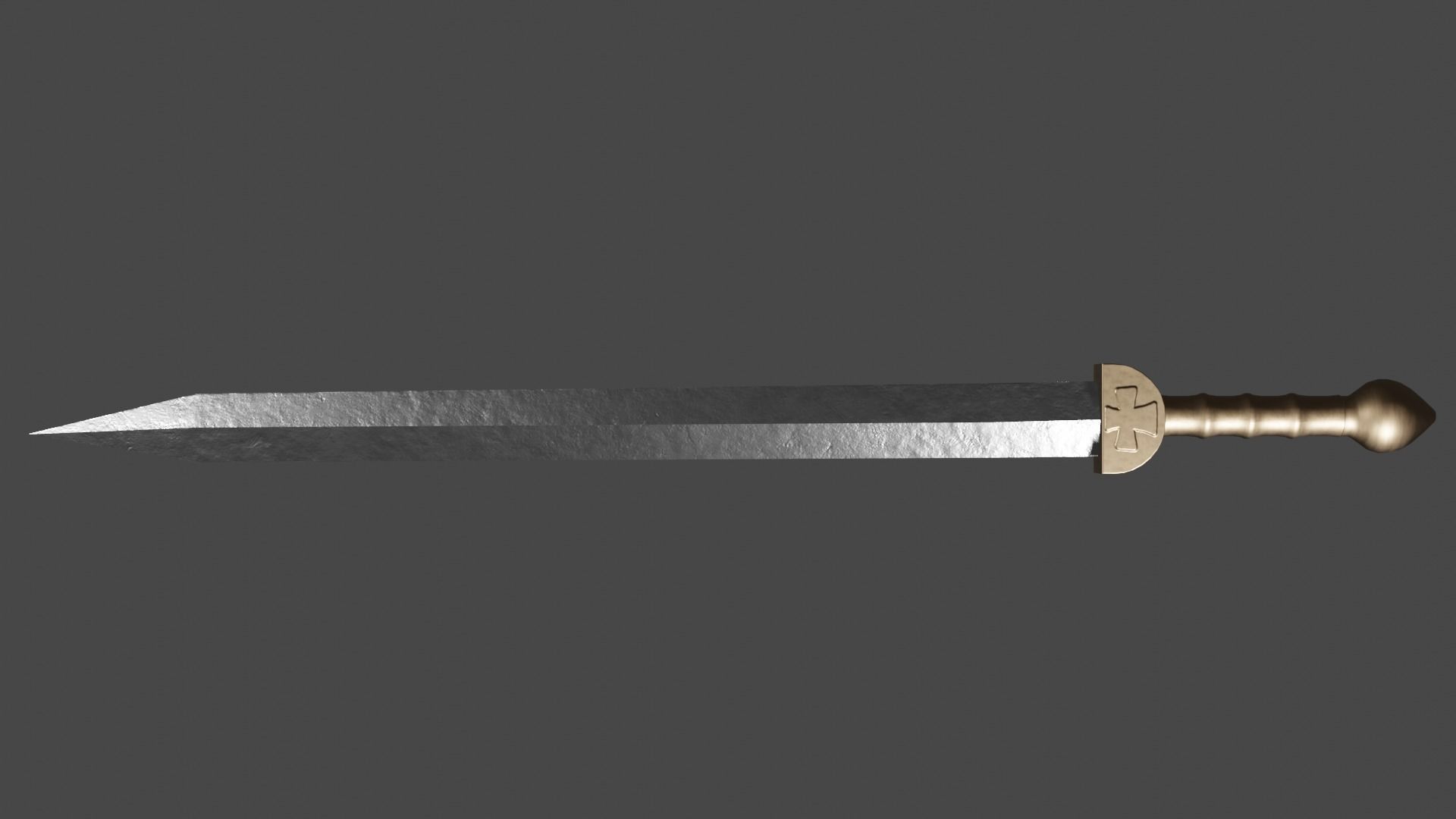 Gladius sword Low-poly 3D model_4