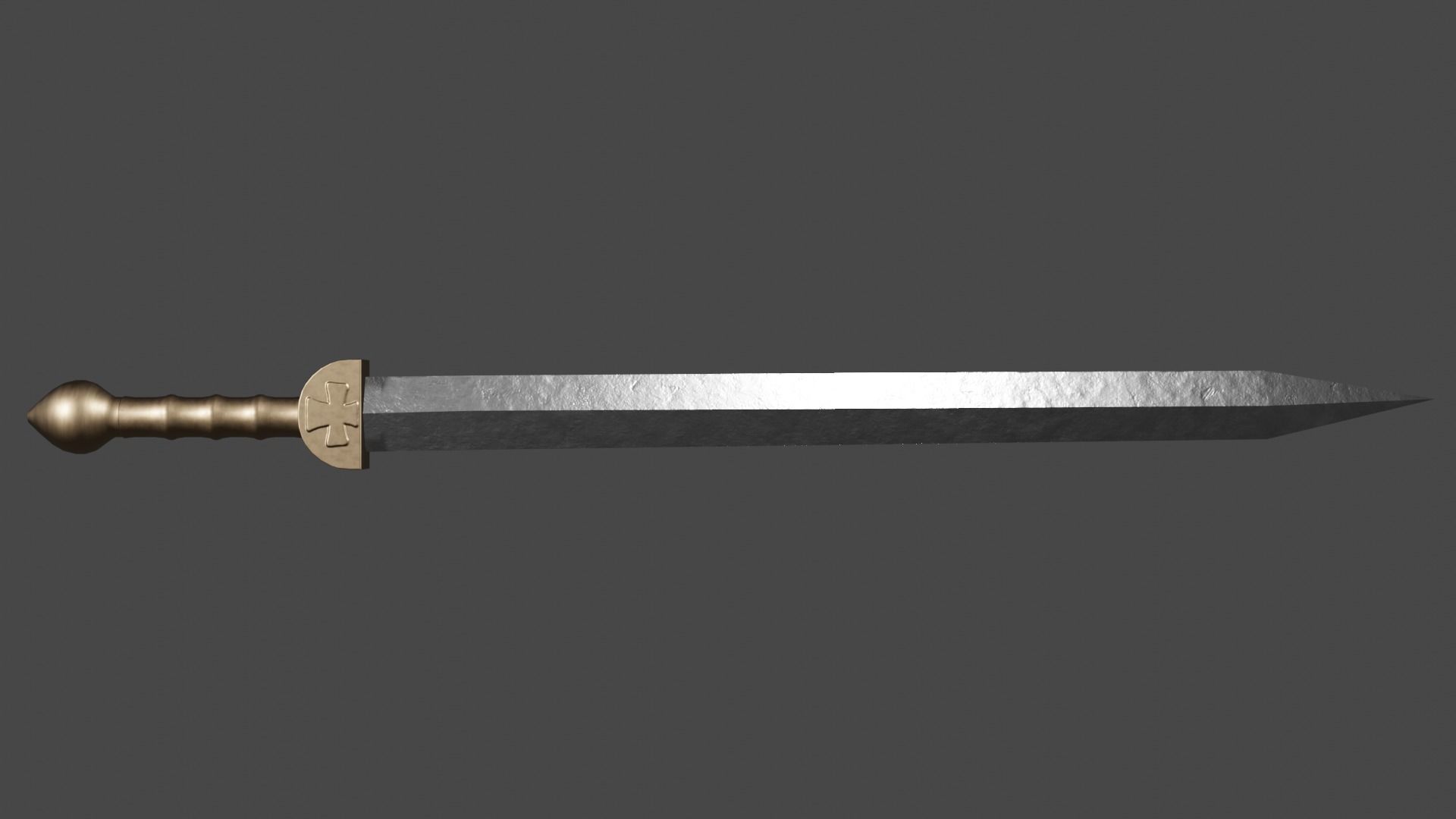 Gladius sword Low-poly 3D model_5