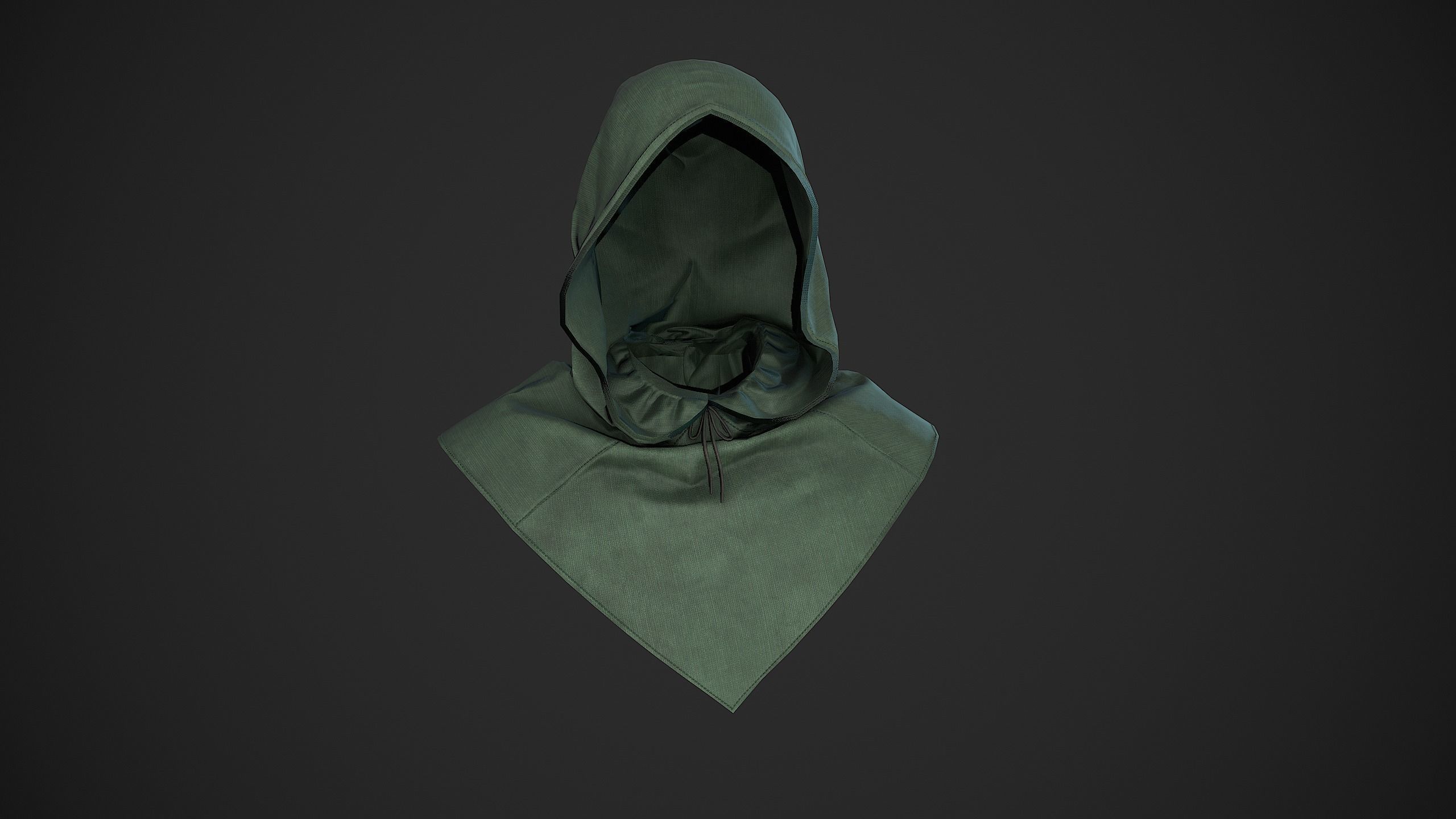 Green Medieval Outfit Low-poly 3D model_17