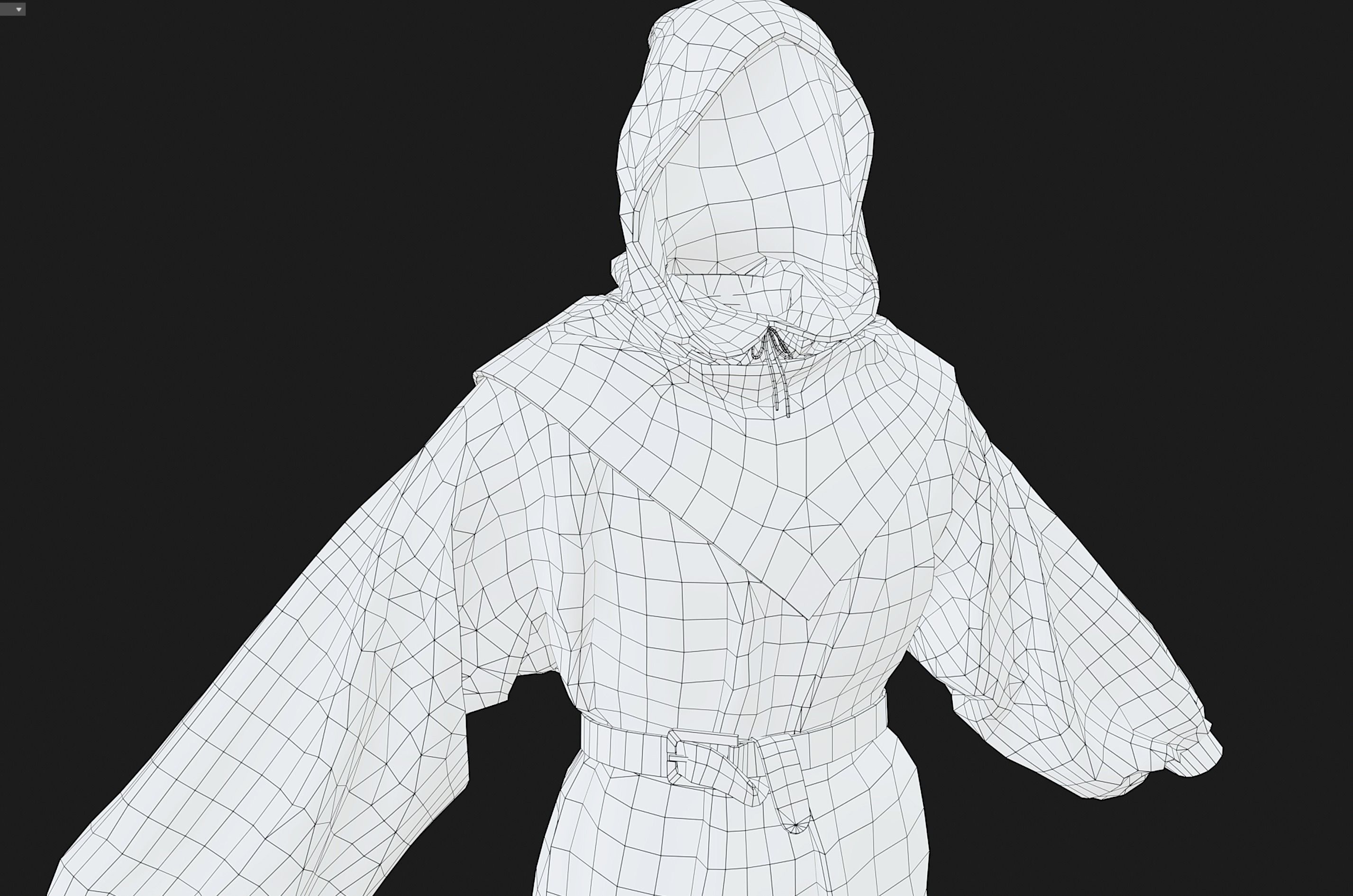 Green Medieval Outfit Low-poly 3D model_27