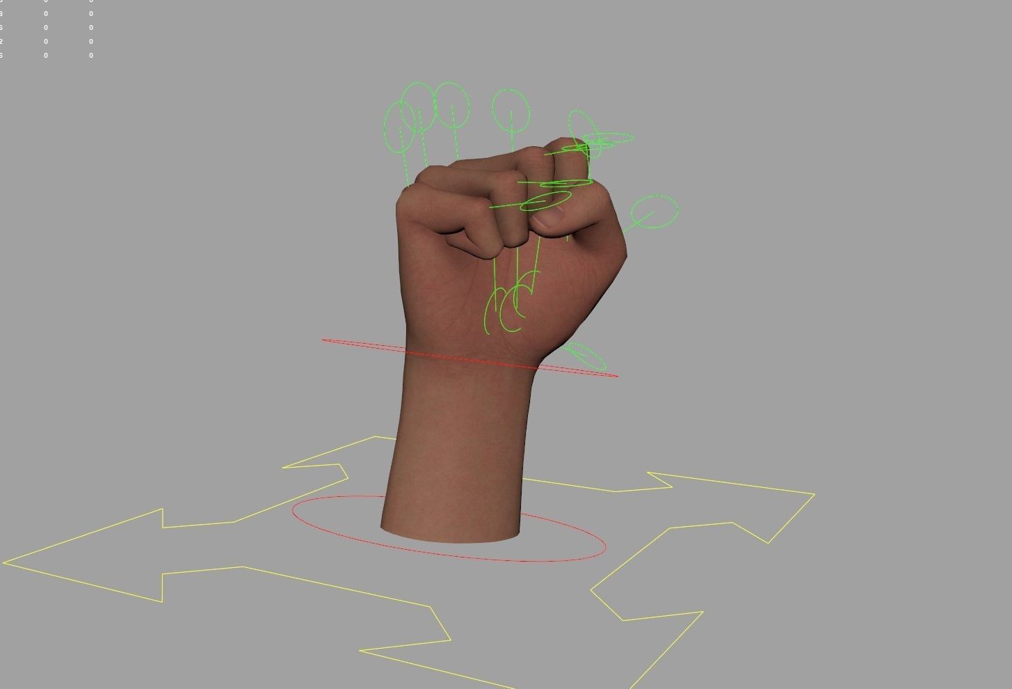 Realistic Human Hand - Rigged Low-poly 3D model_14