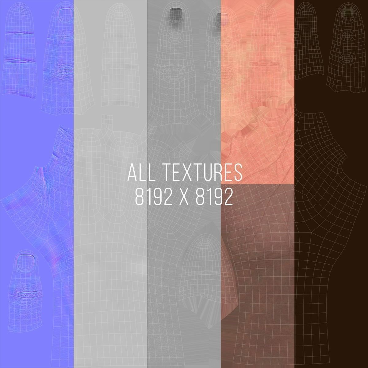 Realistic Human Hand - Rigged Low-poly 3D model_16