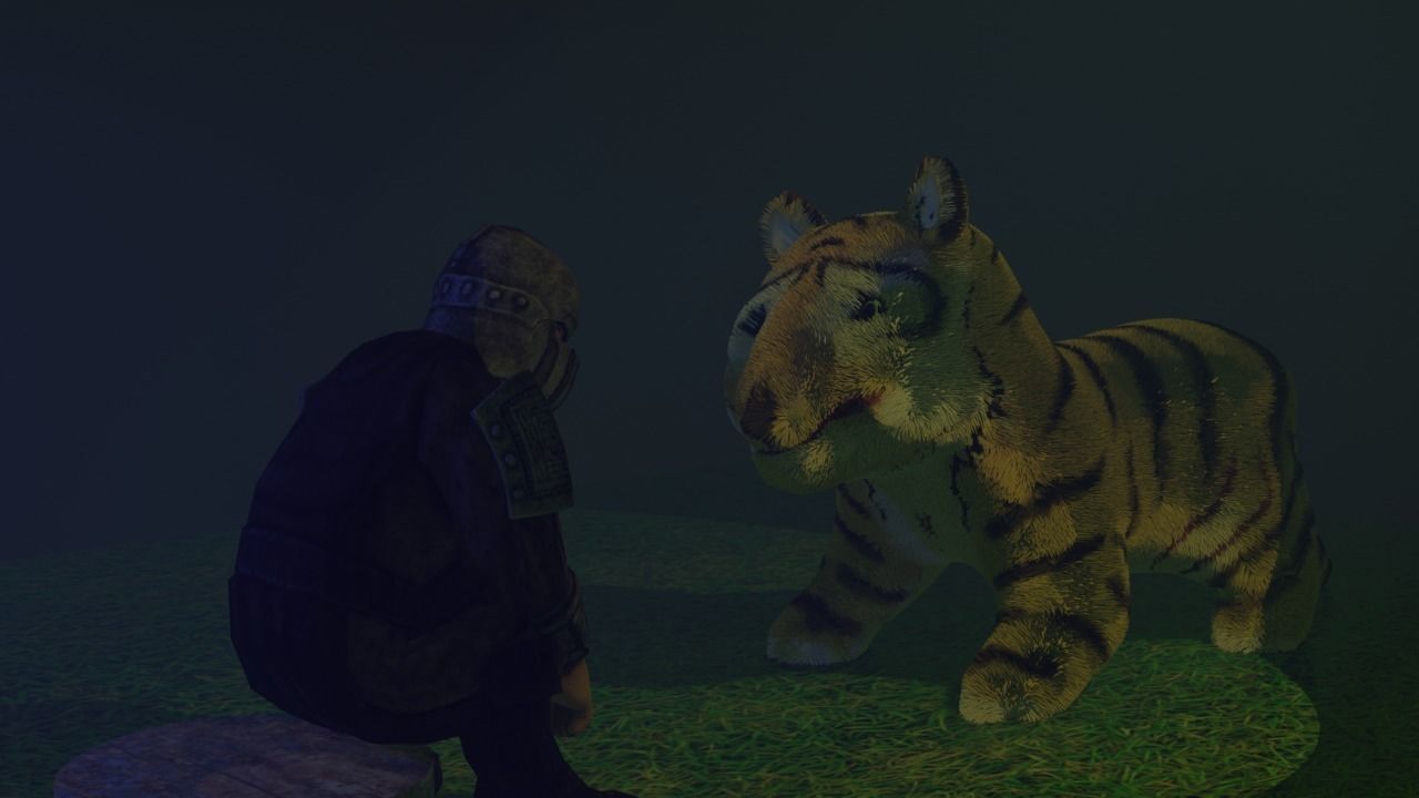 The tiger and the castle guard animated short Low-poly 3D model_8