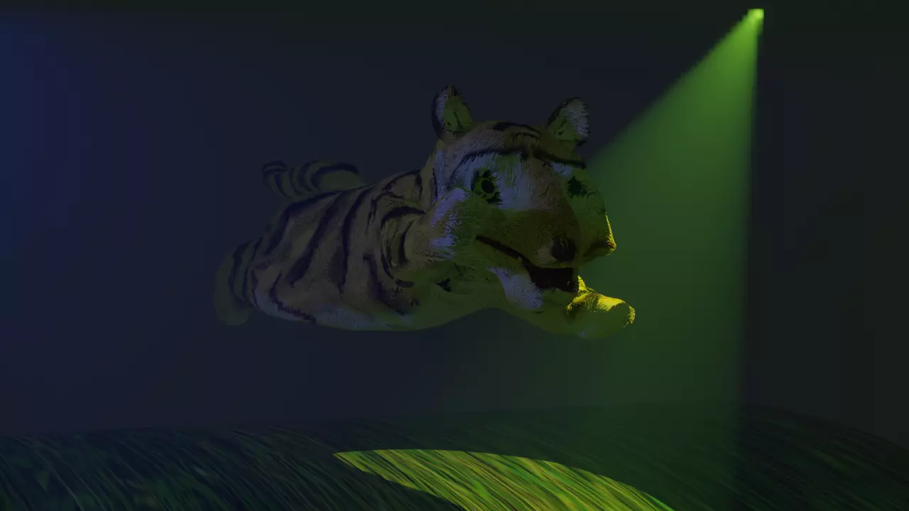 The tiger and the castle guard animated short Low-poly 3D model_0