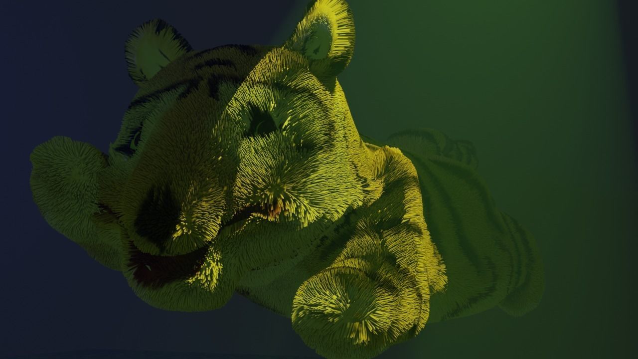 The tiger and the castle guard animated short Low-poly 3D model_4