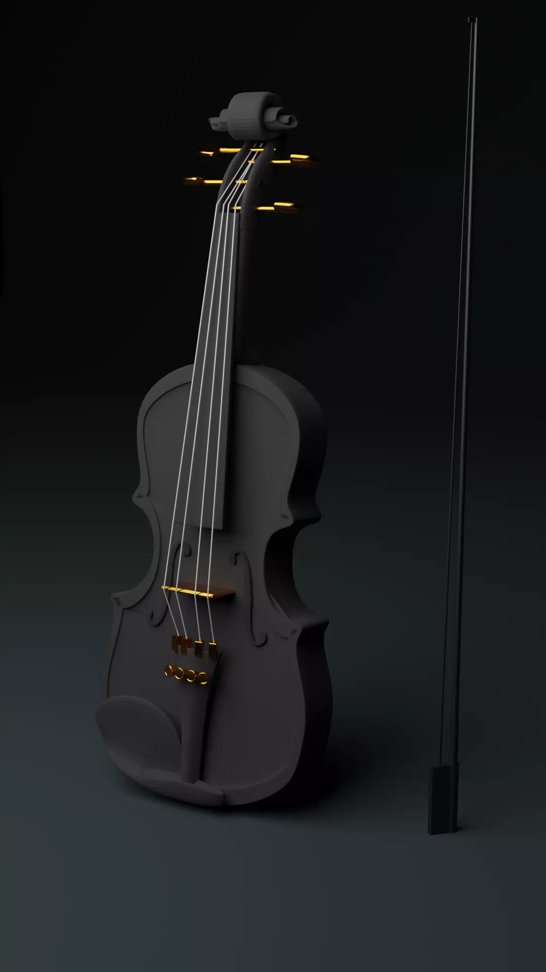 Violin Free 3D model_0