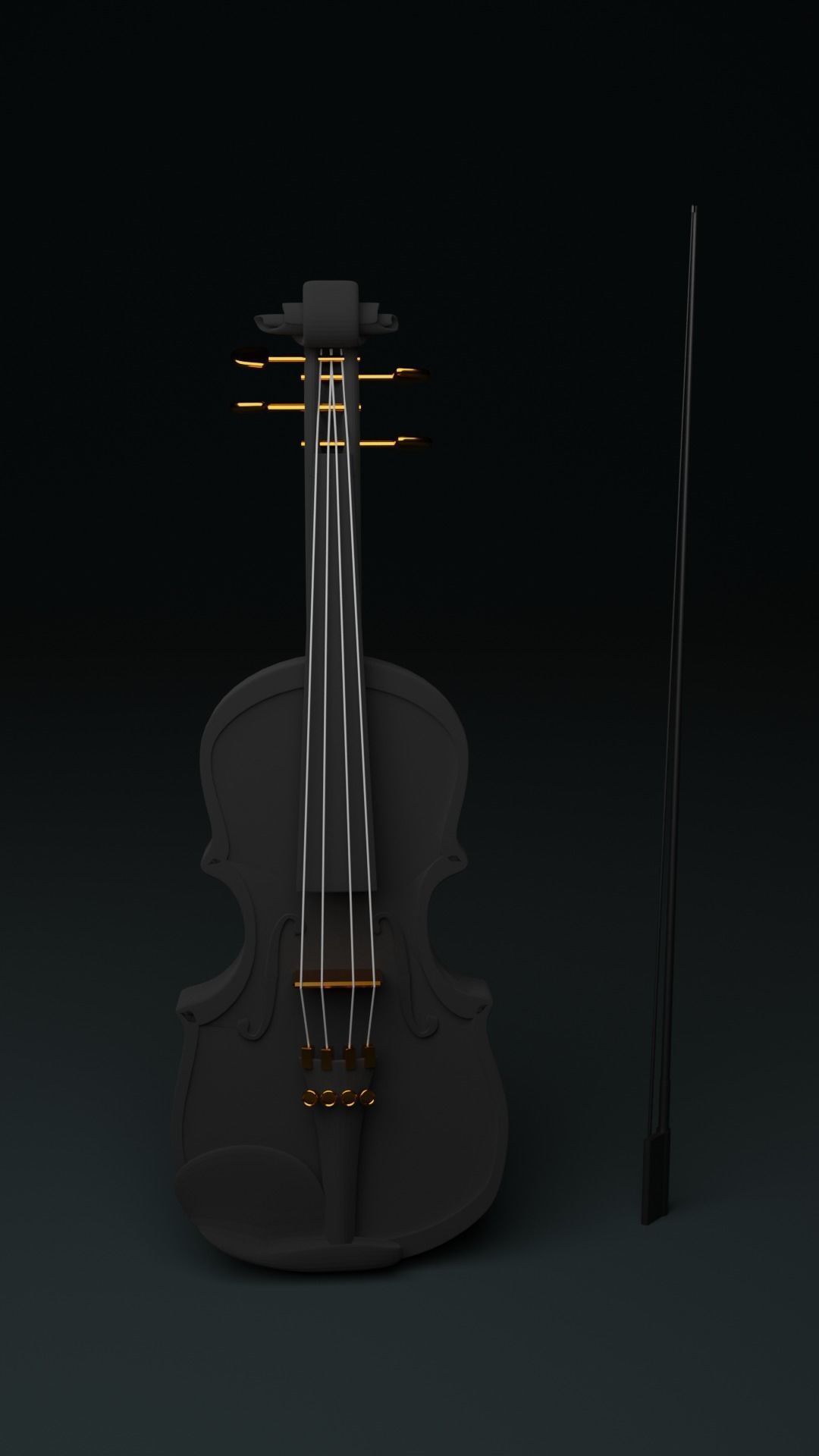 Violin Free 3D model_1