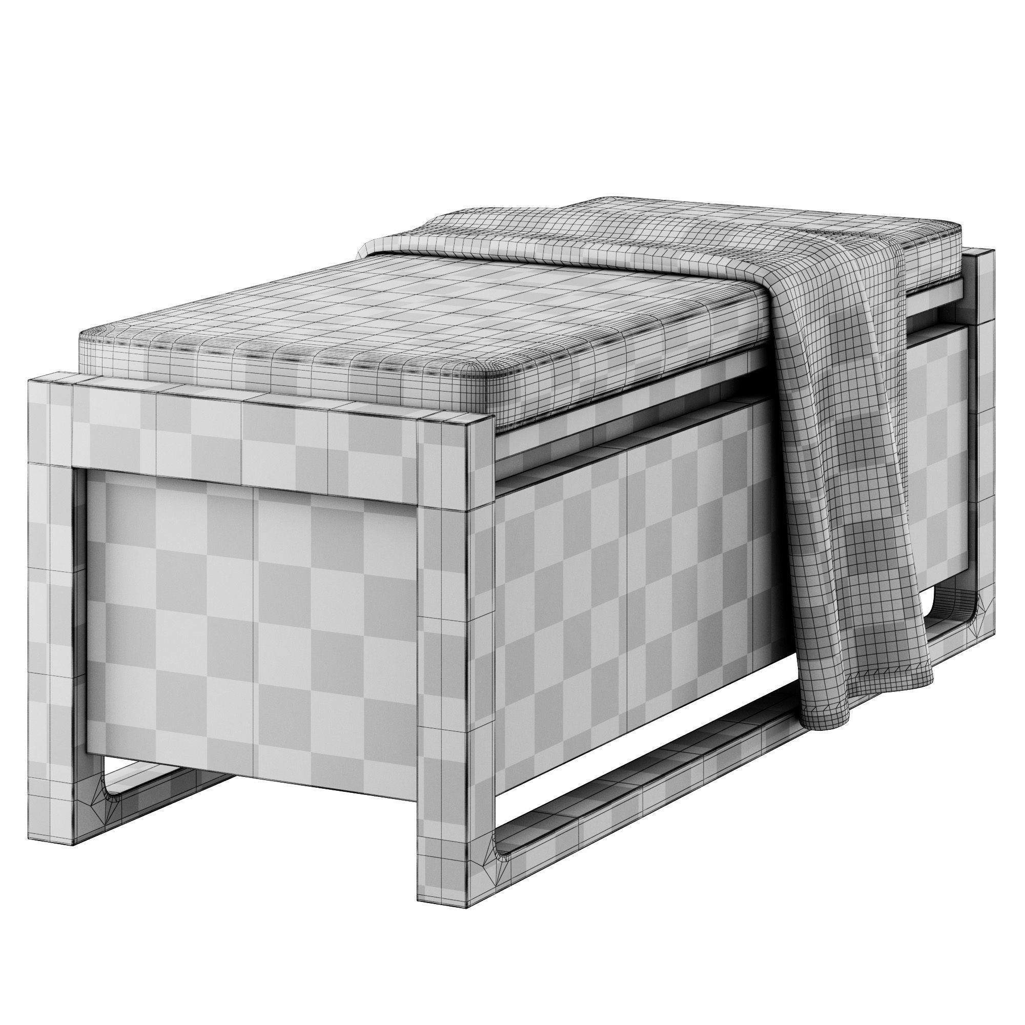 Matera Storage Bench Cushion by Design Within Reach 3D model_4