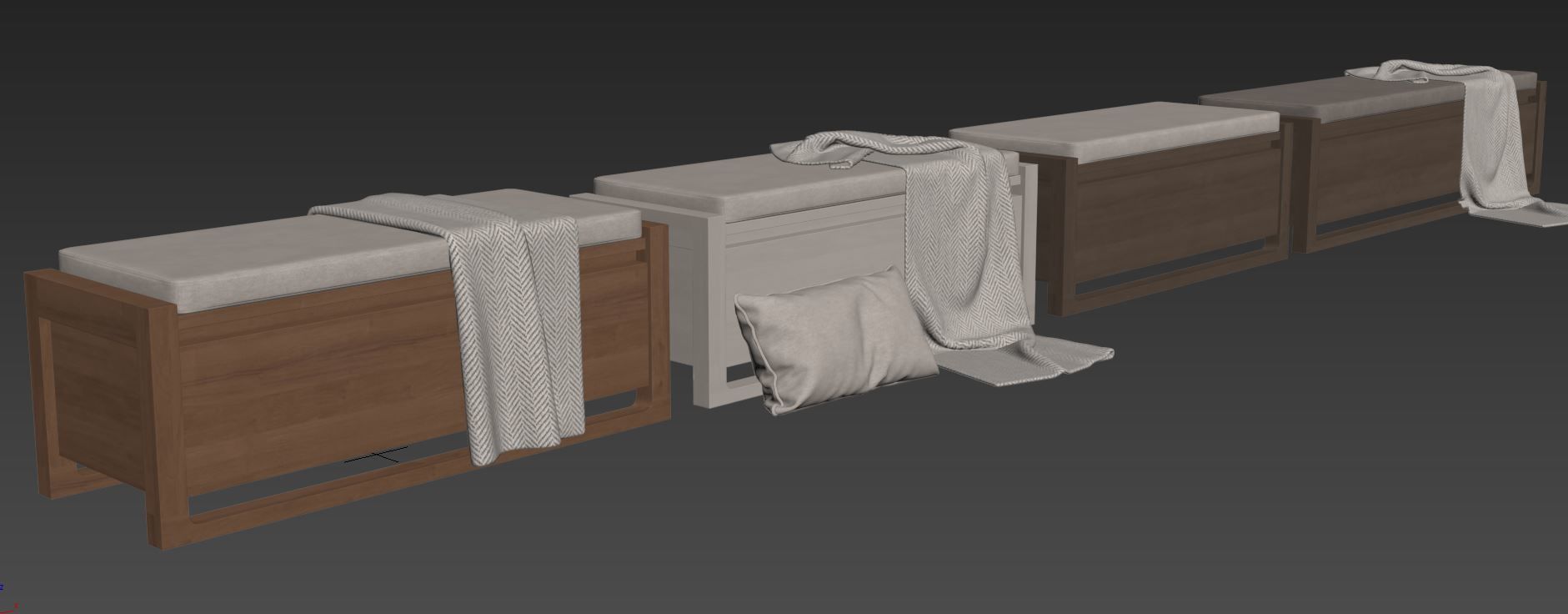 Matera Storage Bench Cushion by Design Within Reach 3D model_11