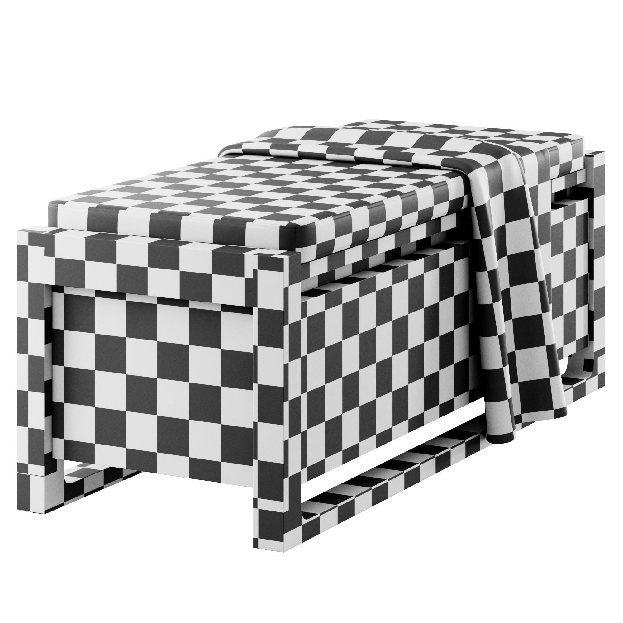 Matera Storage Bench Cushion by Design Within Reach 3D model_19