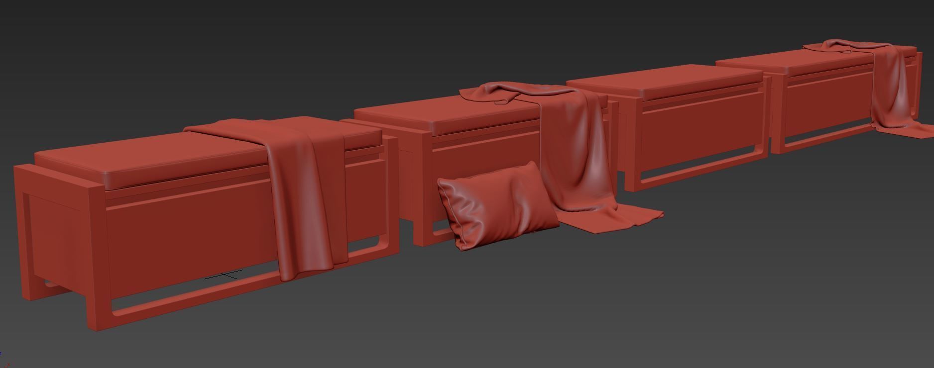 Matera Storage Bench Cushion by Design Within Reach 3D model_12