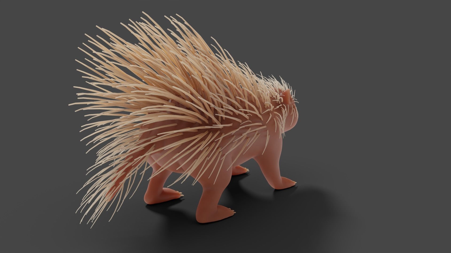 3D Porcupine Sculpture Model 3D model_7