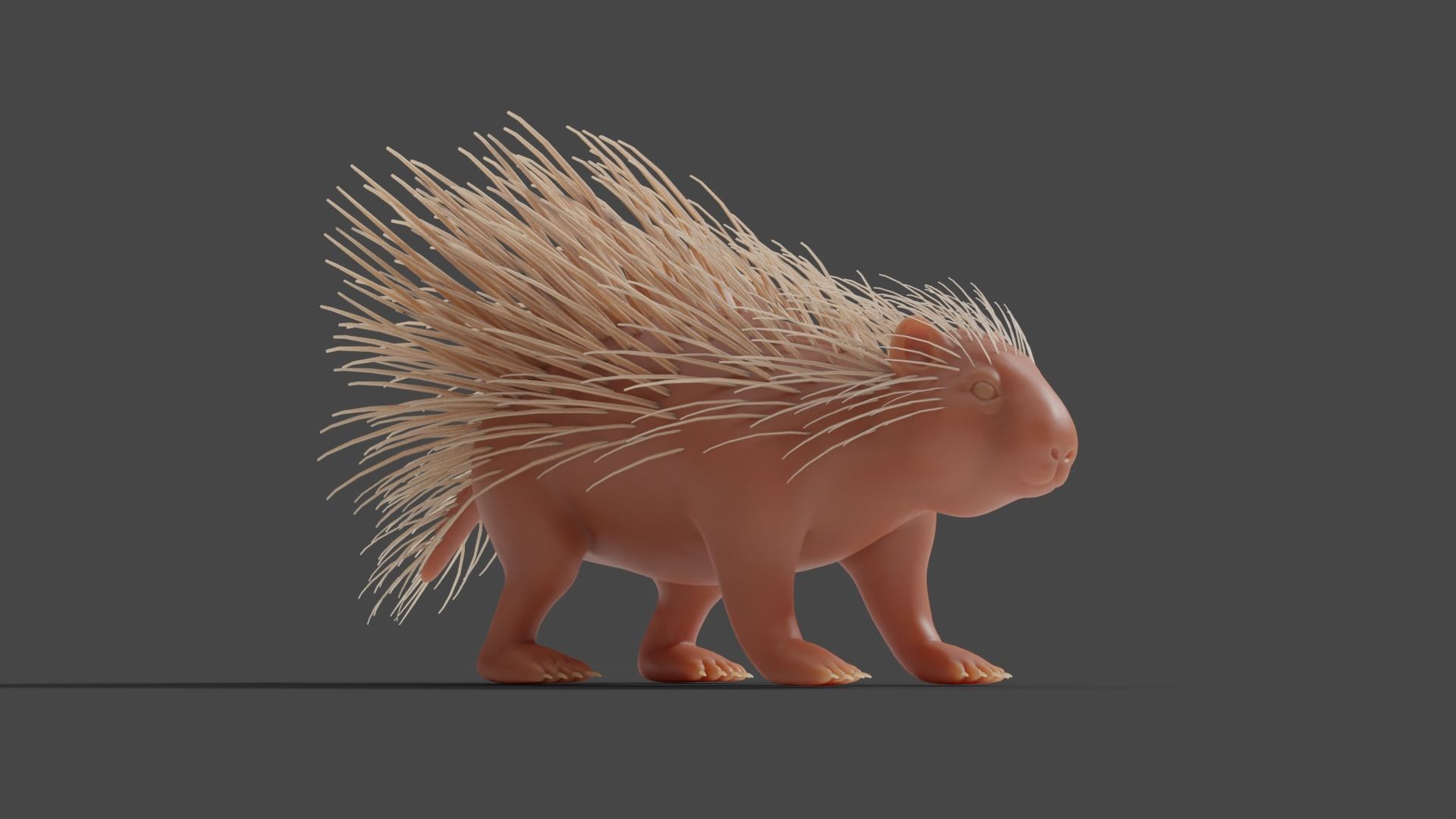 3D Porcupine Sculpture Model 3D model_5