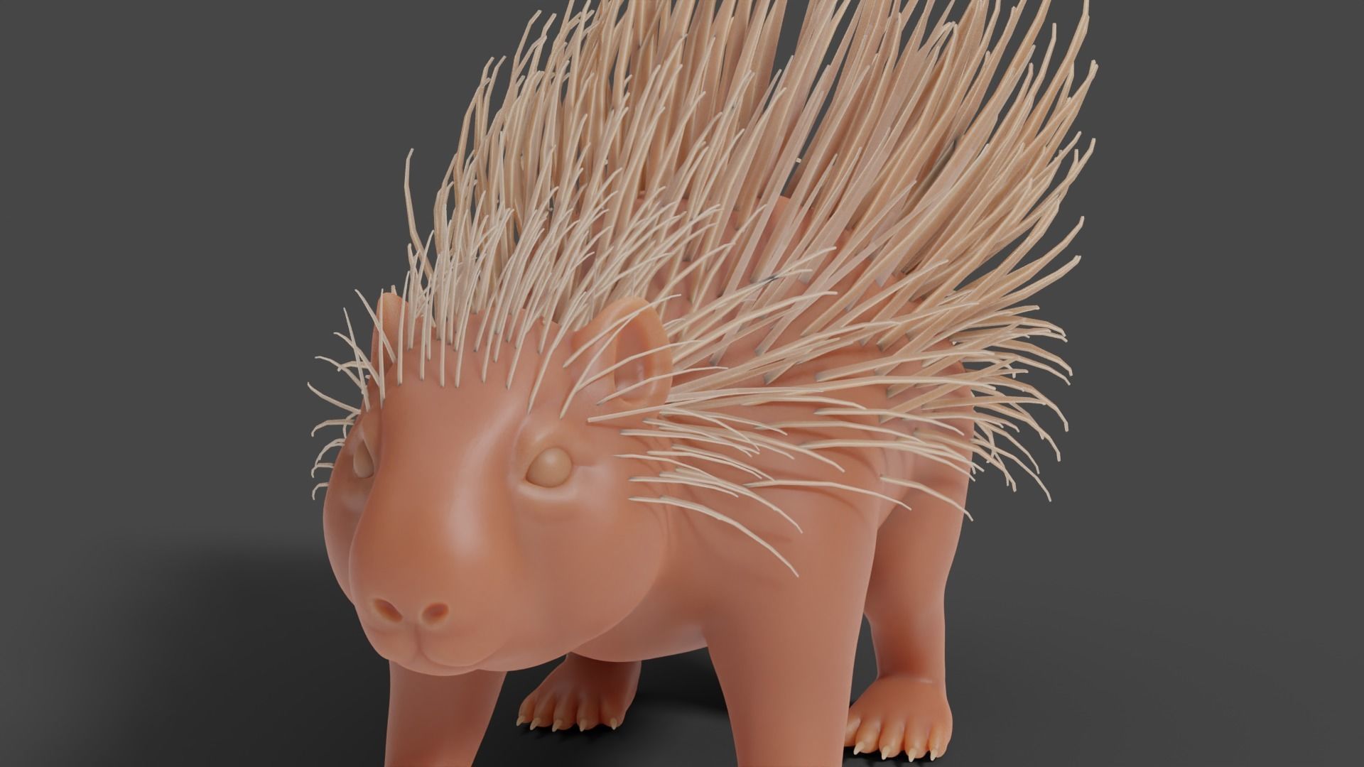 3D Porcupine Sculpture Model 3D model_9
