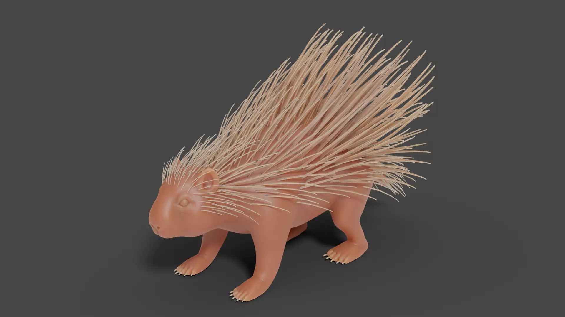 3D Porcupine Sculpture Model 3D model_0