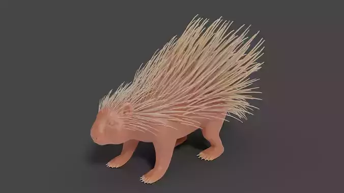 3D Porcupine Sculpture Model 3D model