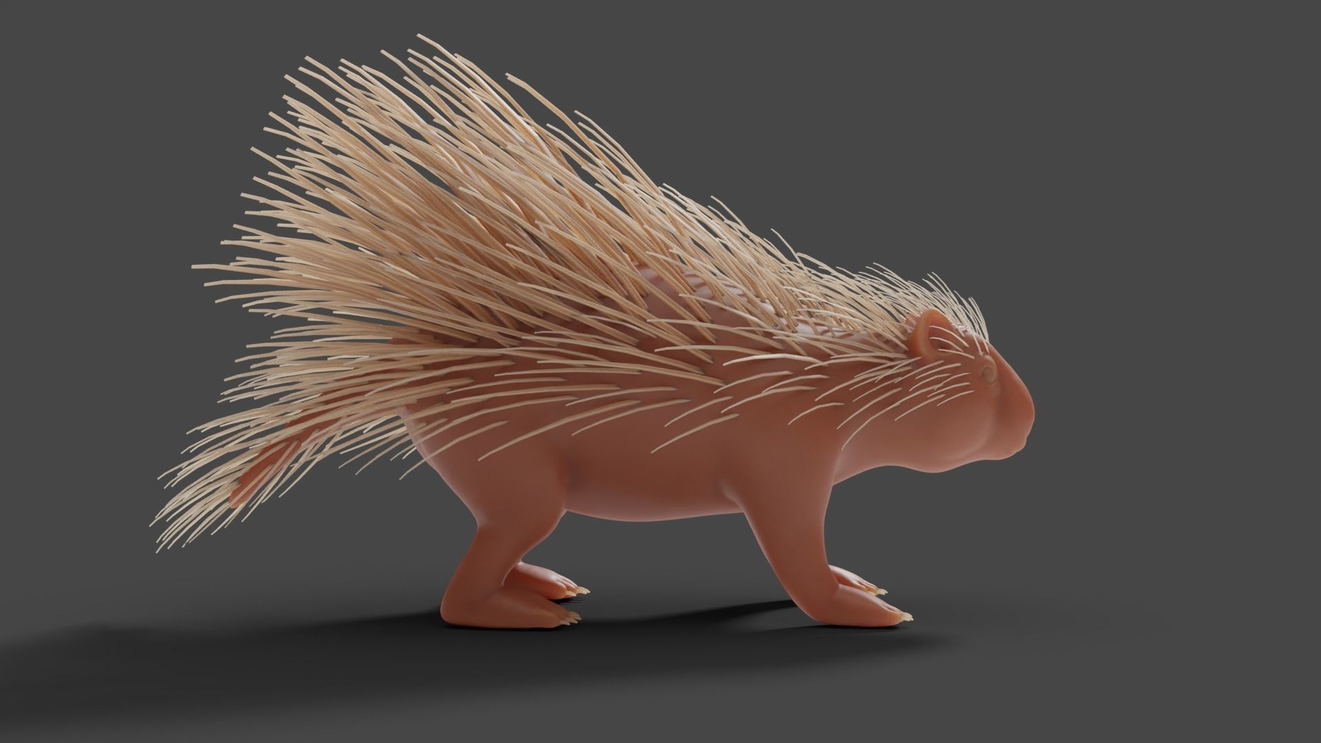 3D Porcupine Sculpture Model 3D model_3