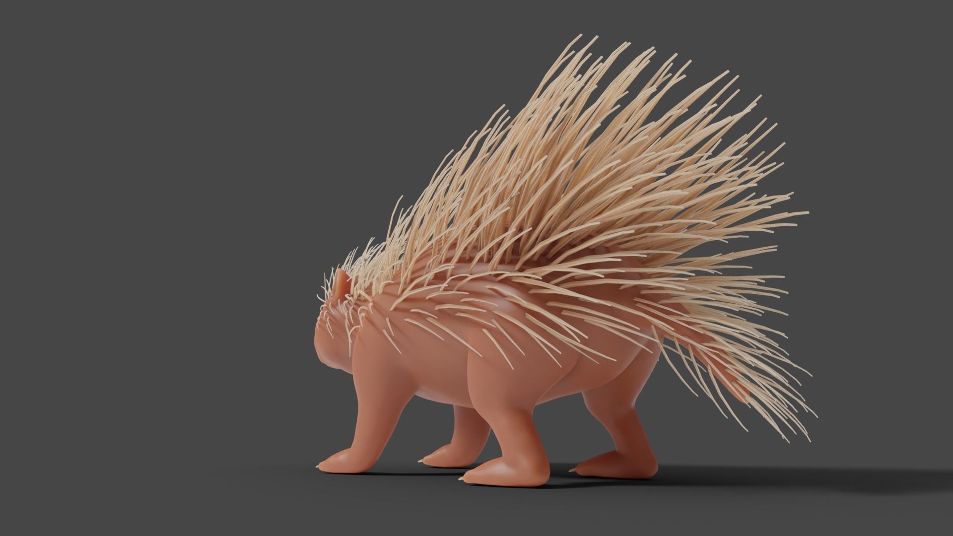 3D Porcupine Sculpture Model 3D model_6