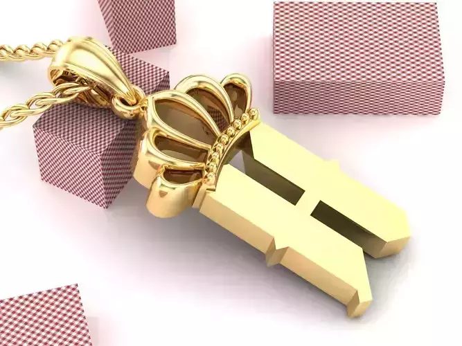 H Pendant Jewelry version 7