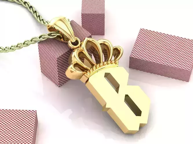 B Pendant Jewelry version 7