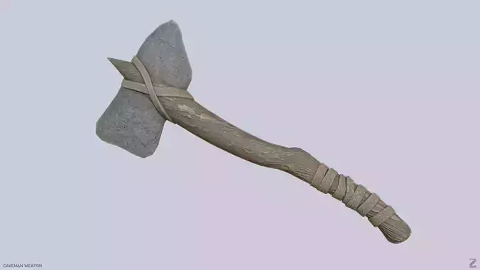 Caveman weapon Low-poly 3D model
