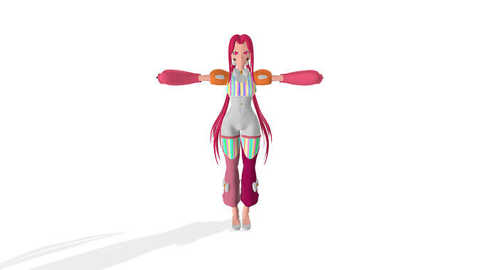 VRChat Female Model Low-poly 3D model