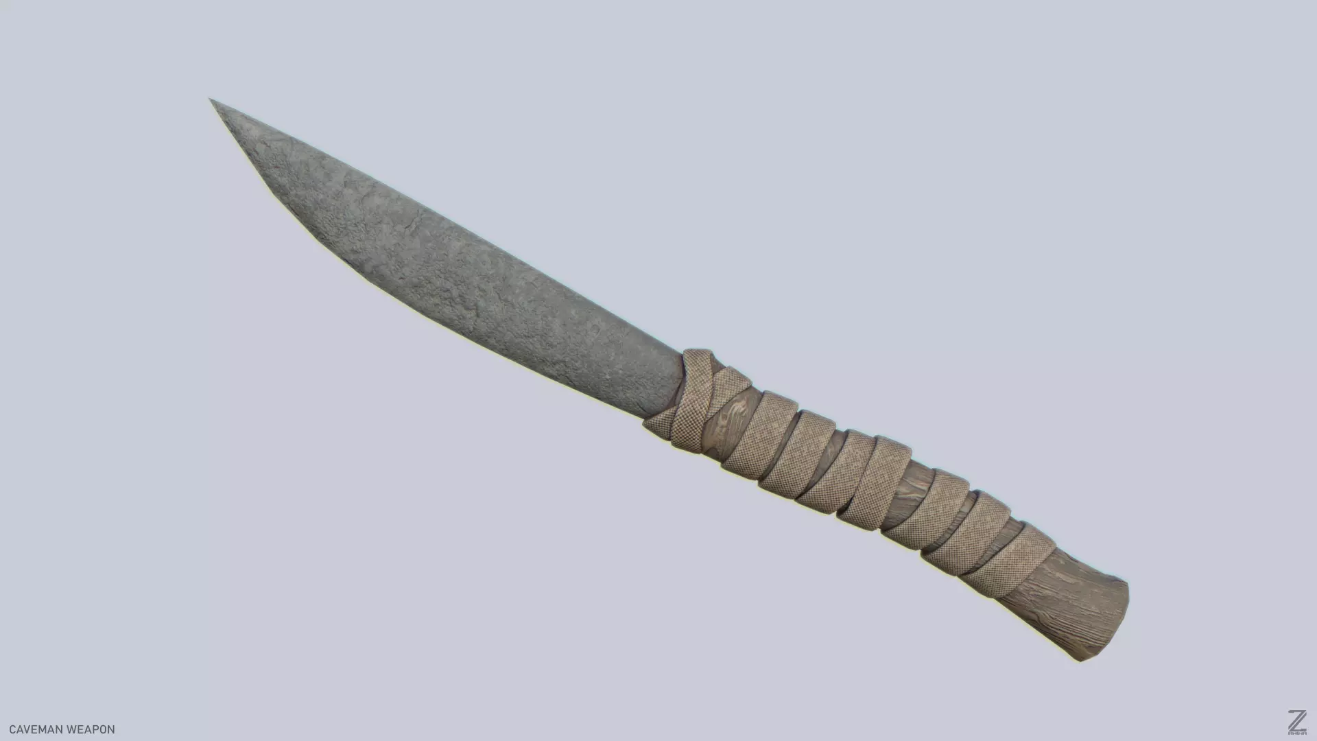 Caveman weapon Low-poly 3D model