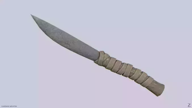 Caveman weapon Low-poly 3D model