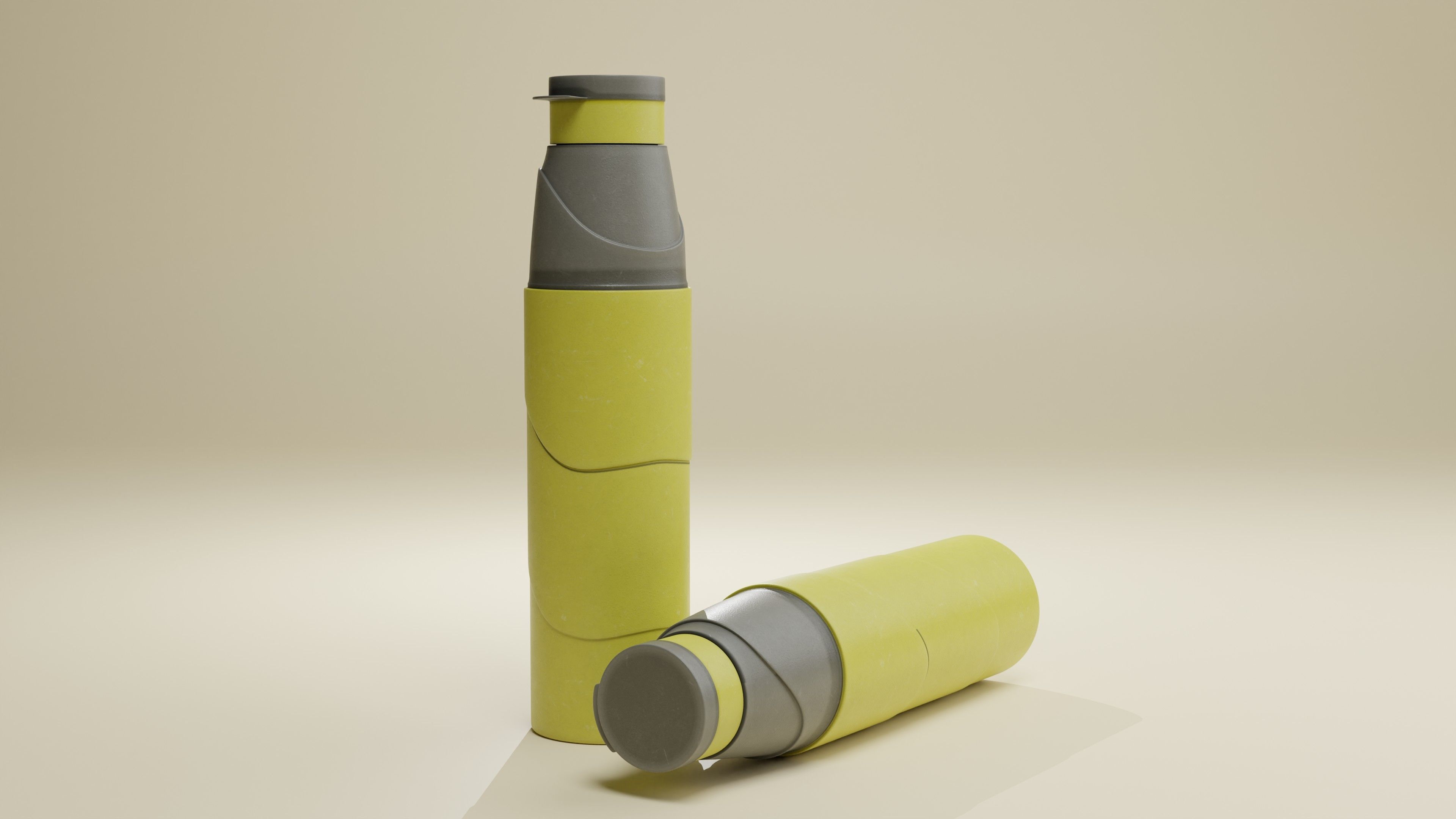 Plastic Water Bottle 3D model_4