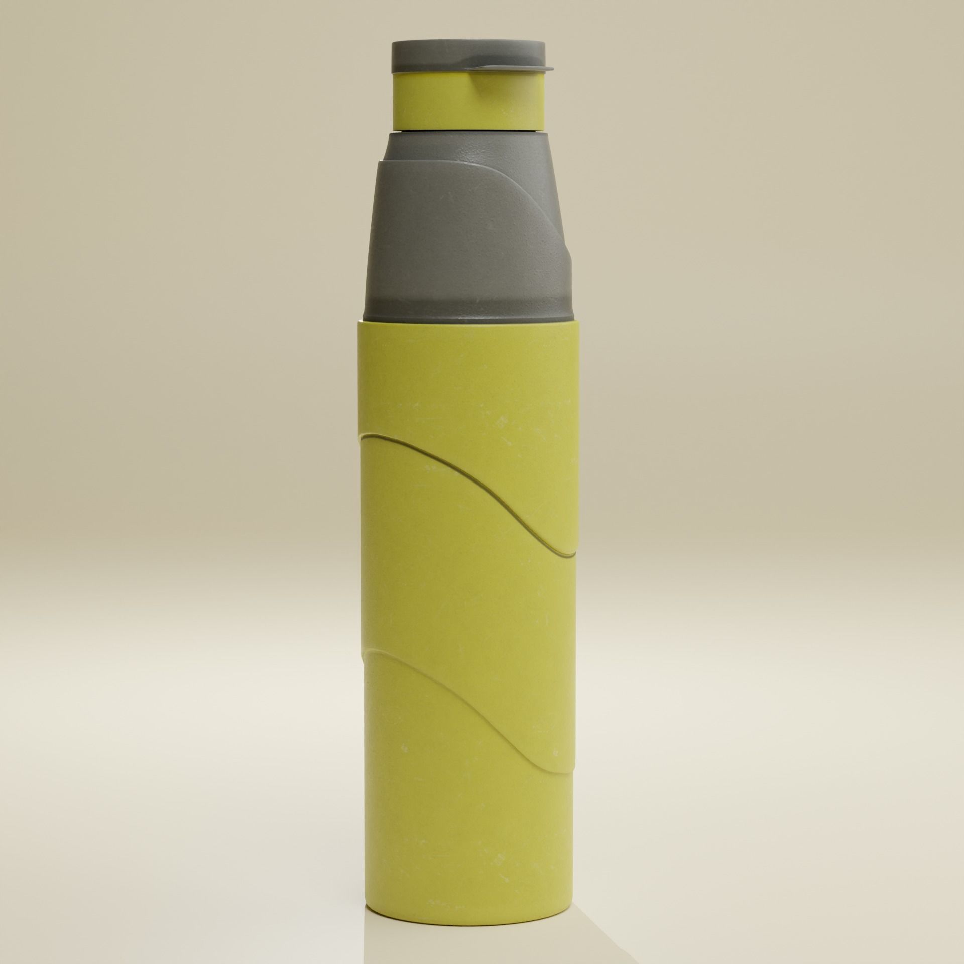 Plastic Water Bottle 3D model_1