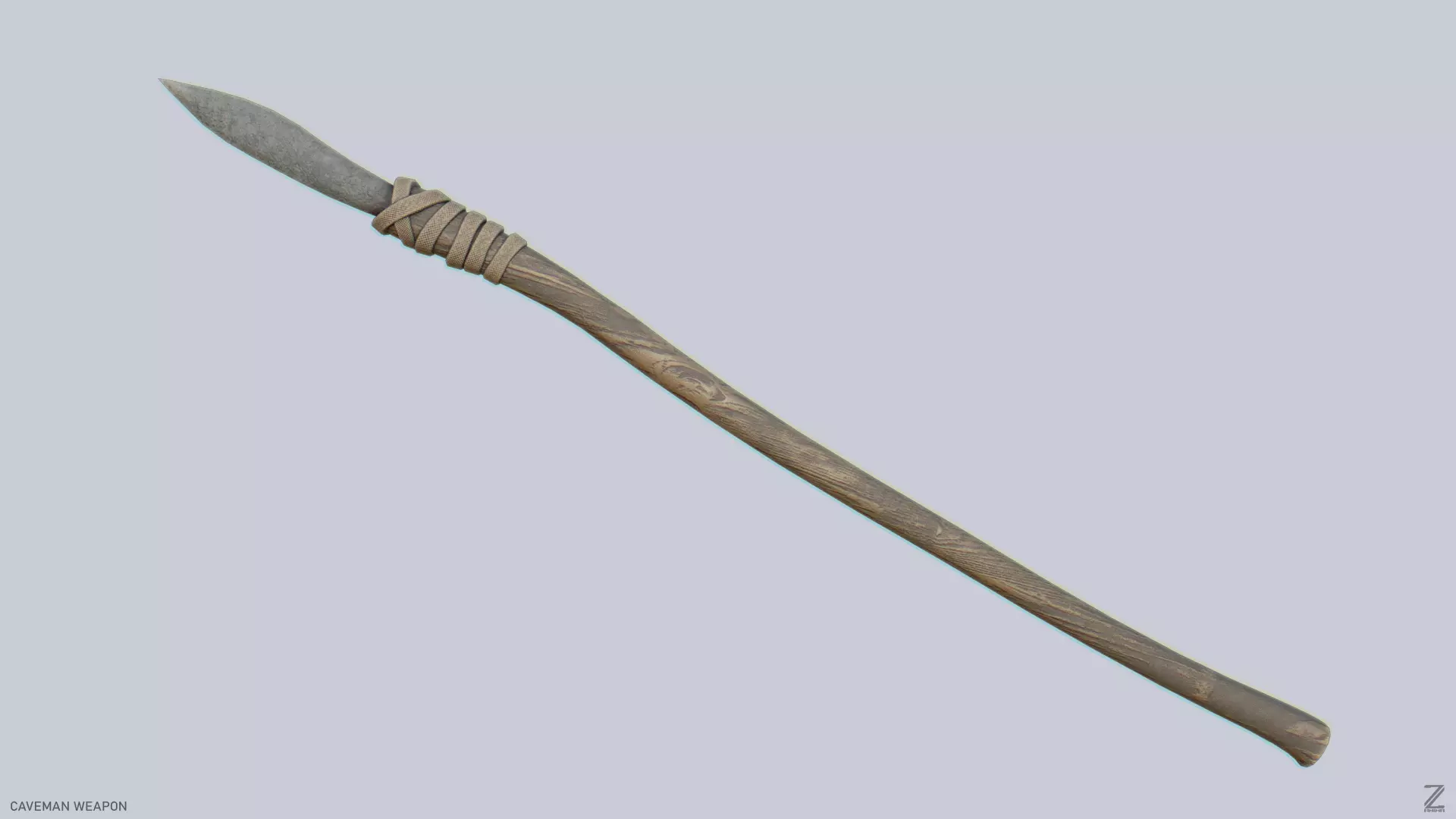 Caveman weapon Low-poly 3D model