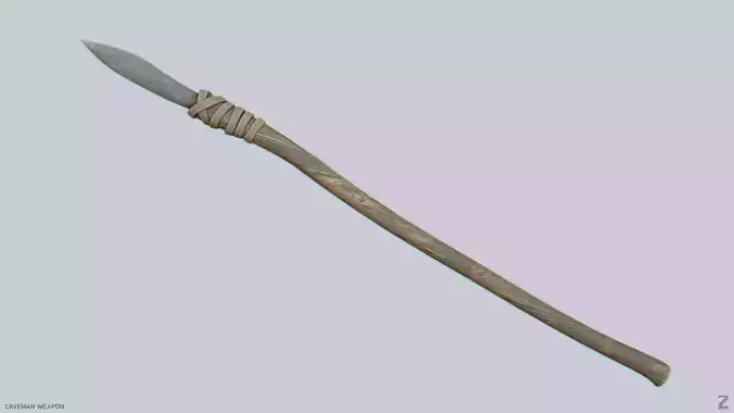 Caveman weapon Low-poly 3D model