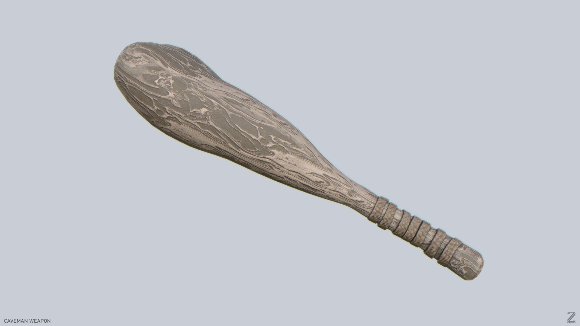 Caveman weapon Low-poly 3D model_4