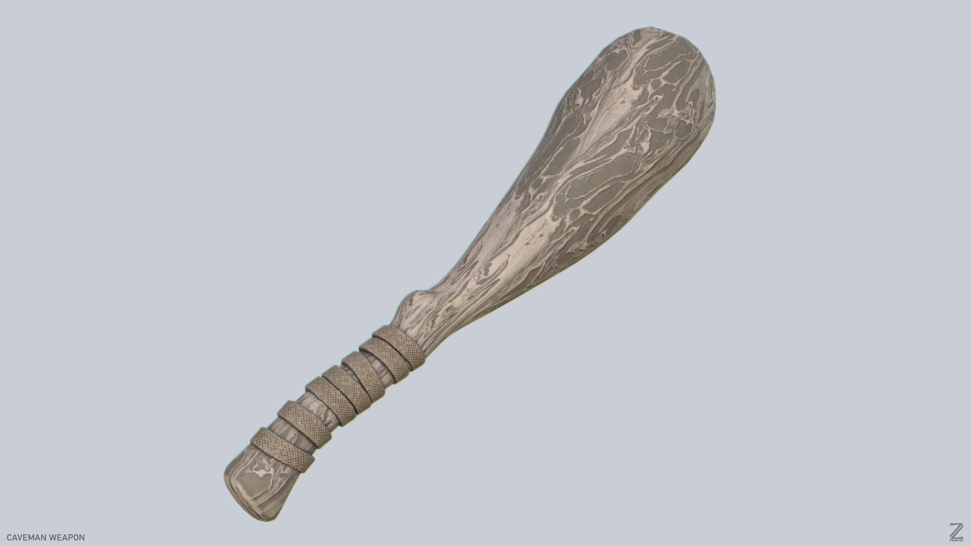 Caveman weapon Low-poly 3D model_6