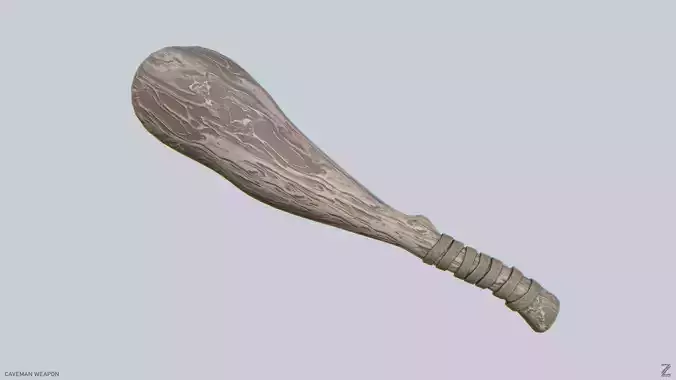 Caveman weapon Low-poly 3D model