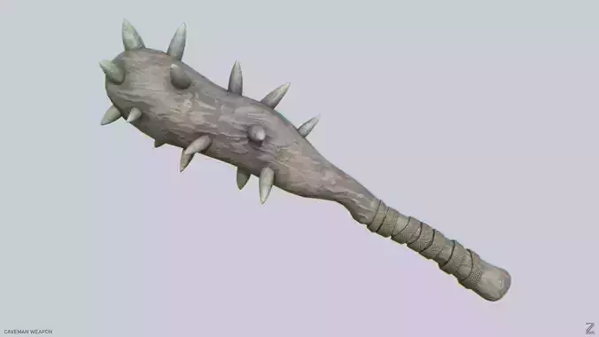 Caveman weapon Low-poly 3D model