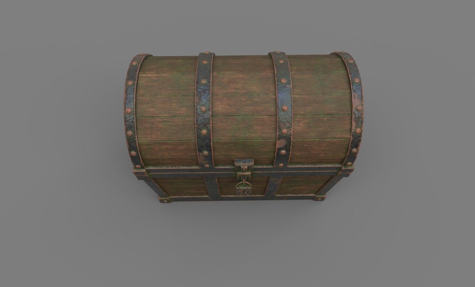 Treasure Chest Low-poly 3D model_2